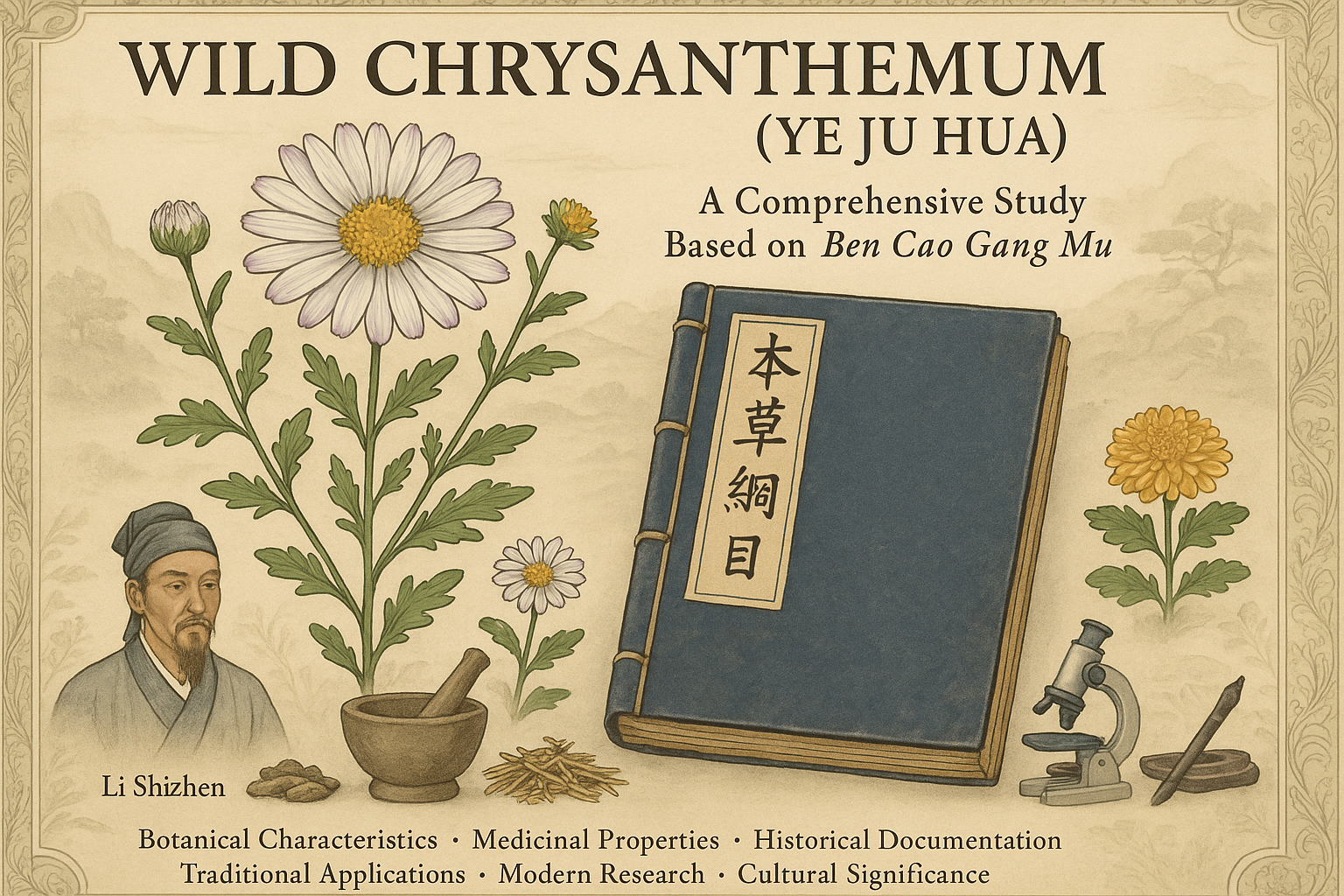 WILD CHRYSANTHEMUM (YE JU HUA): A Comprehensive Study Based on Ben Cao Gang Mu - Authentic Version
